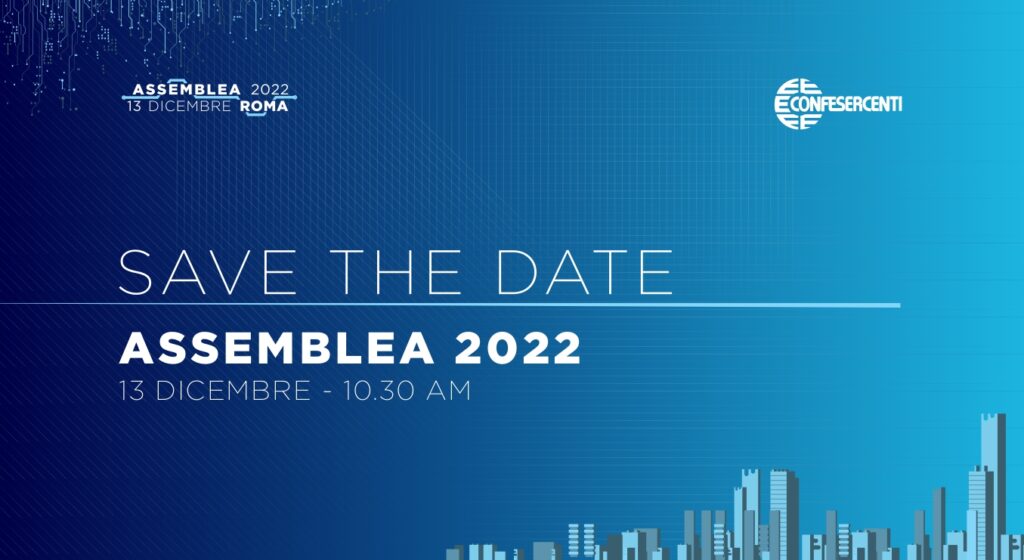 “Le imprese del commercio, del turismo e dei servizi: un patrimonio per l’economia ed il Paese”. Martedì 13 dicembre a Roma l’Assemblea Confesercenti