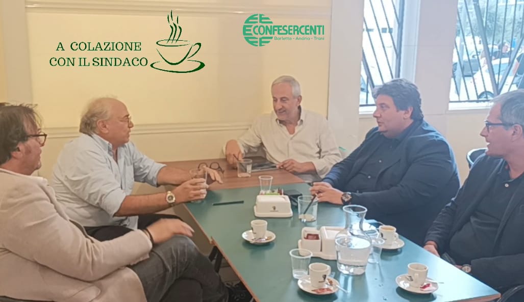 Confesercenti Provinciale BAT: A colazione con il sindaco di Bisceglie Angelantonio Angarano