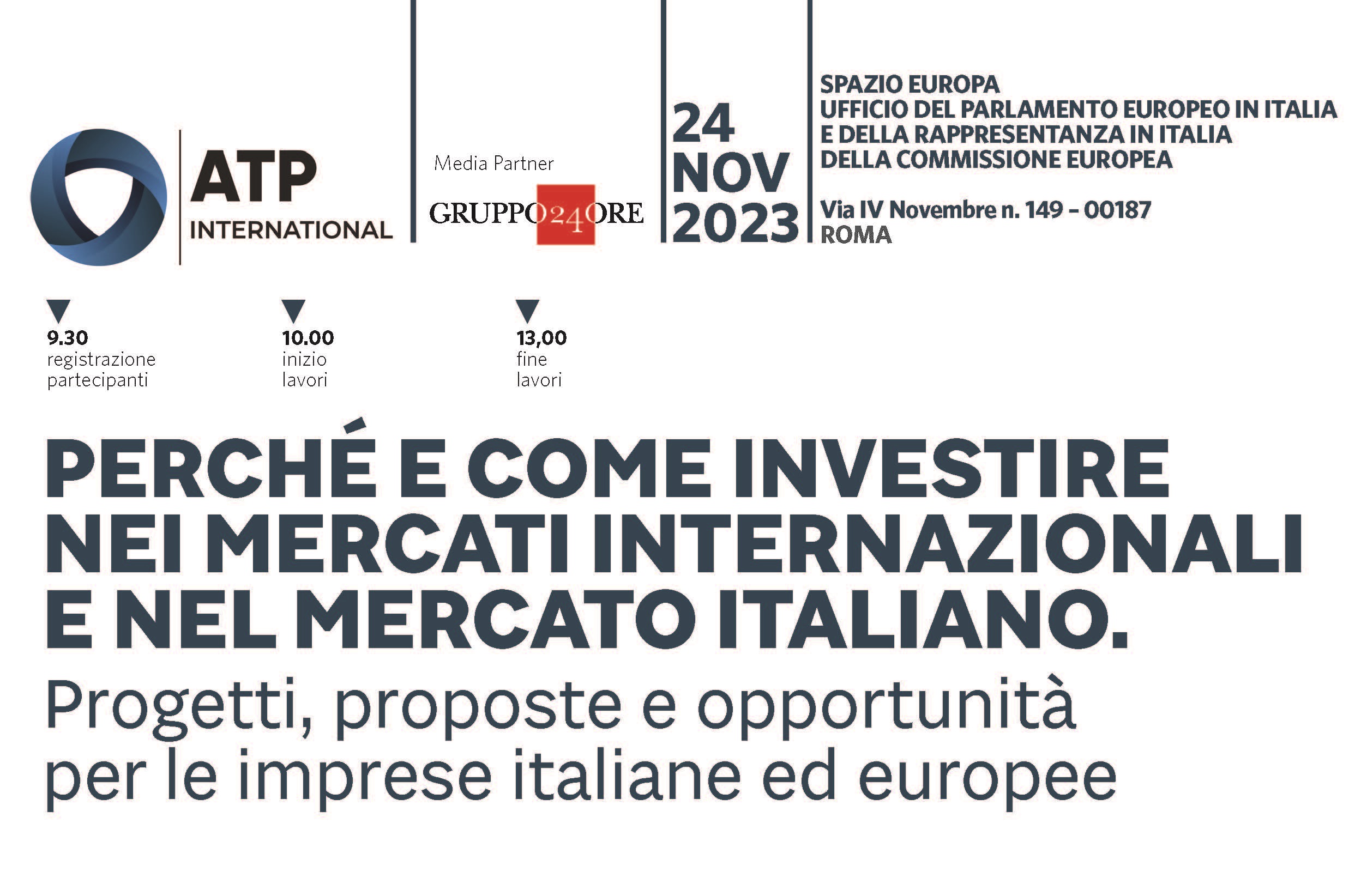 Federfranchising, Tavola rotonda: “Perché e come investire nei mercati internazionali e nel mercato italiano”