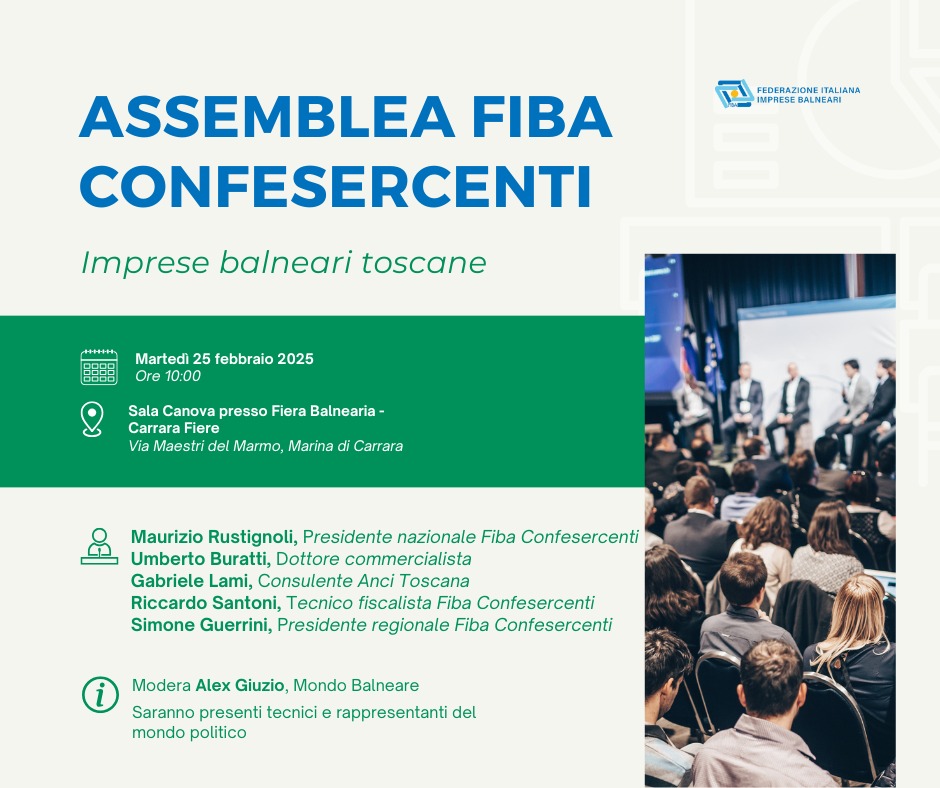 BALNEARIA 2025: Assemblea FIBA Confesercenti 25 febbraio