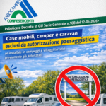 Case mobili, camper e caravan esclusi da autorizzazione paesaggistica se installate in campeggi e villaggi turistici previamente già autorizzati